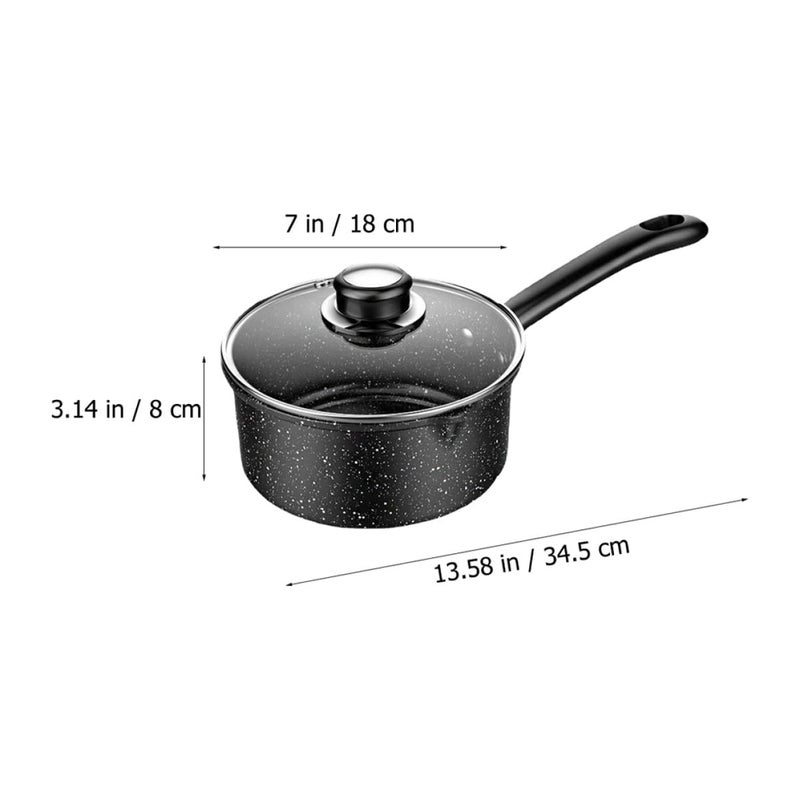 Small 18cm Maifan Stone Milk Pot With Lid Food Grade Saucepan For Soup And Breakfast - Image 3
