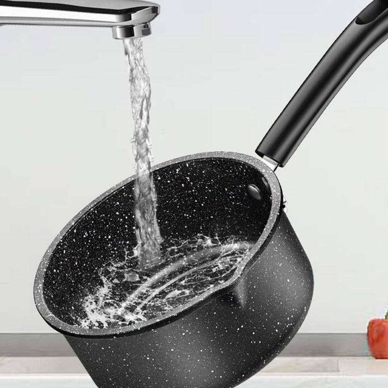 Small 18cm Maifan Stone Milk Pot With Lid Food Grade Saucepan For Soup And Breakfast - Image 5