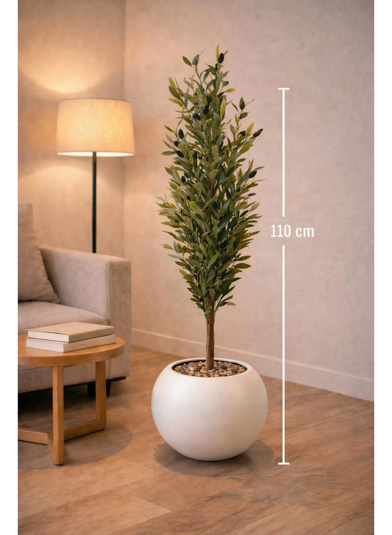 Premium Artificial Olive Tree with Black Pot – Multiple Sizes