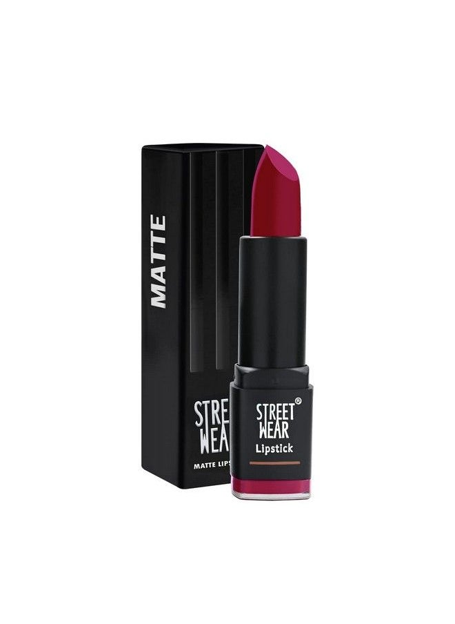 Street Wear - Matte Lipstick Pink Pop (Pink) 4.2 Gms Longwear Velvety Texture Faderesistant High Color Payoff Lightweight Matte Lipstick Plantbased Canuuba Wax Parabenfree - Image 1