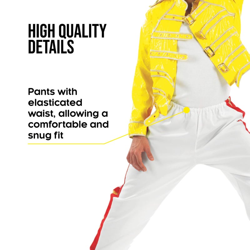 fun shack 80s Rock Costume for Men, Rocker Outfit, 80s Band Attire, Mens Singer Costume, Retro Rocker Look, Medium - Image 4