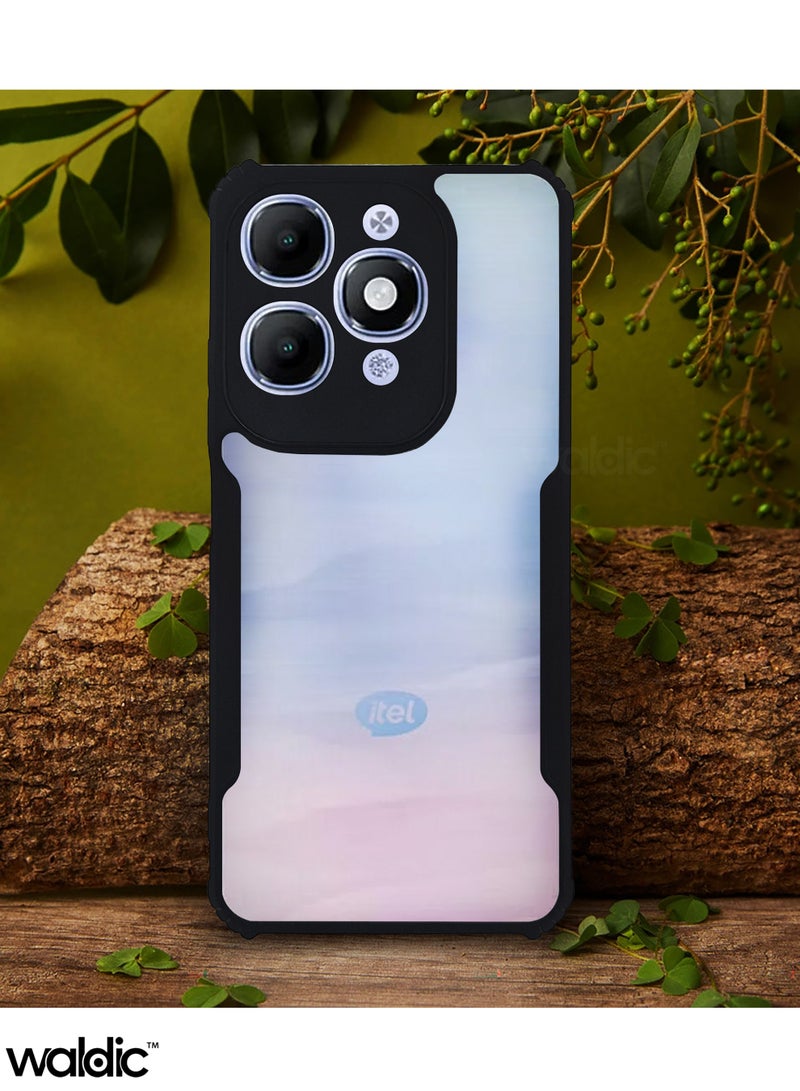 Itel A90 Premium Case | Premium Silicone Case Cover Designed for Itel A90 | Itel A90 Case Camera and Drop Protection Thin Protective Back Cover Case for Itel A90 - Clear/Black - view 5