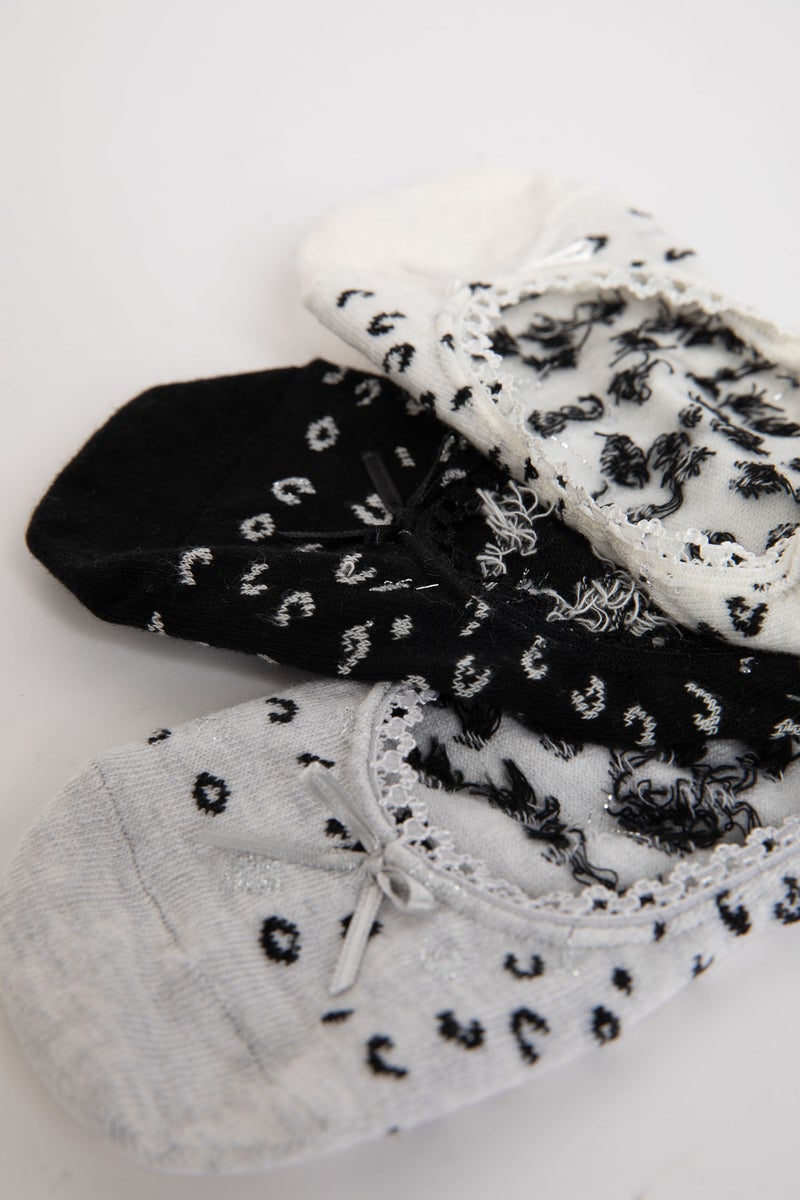 DeFacto Woman Animal 3 piece Babet Socks - Image 4