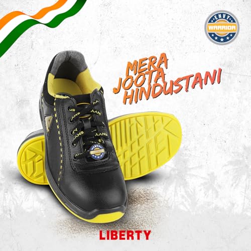Liberty Warrior Envy Earth Popcorn Safety Shoes for Man Light weight | Steel Toe | Antislip & Water Resistant | Antistatic & Abrasion Resistance | Yellow | Size 5 UK - Image 3