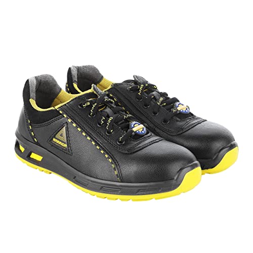 Liberty Warrior Envy Earth Popcorn Safety Shoes for Man Light weight | Steel Toe | Antislip & Water Resistant | Antistatic & Abrasion Resistance | Yellow | Size 5 UK - Image 1
