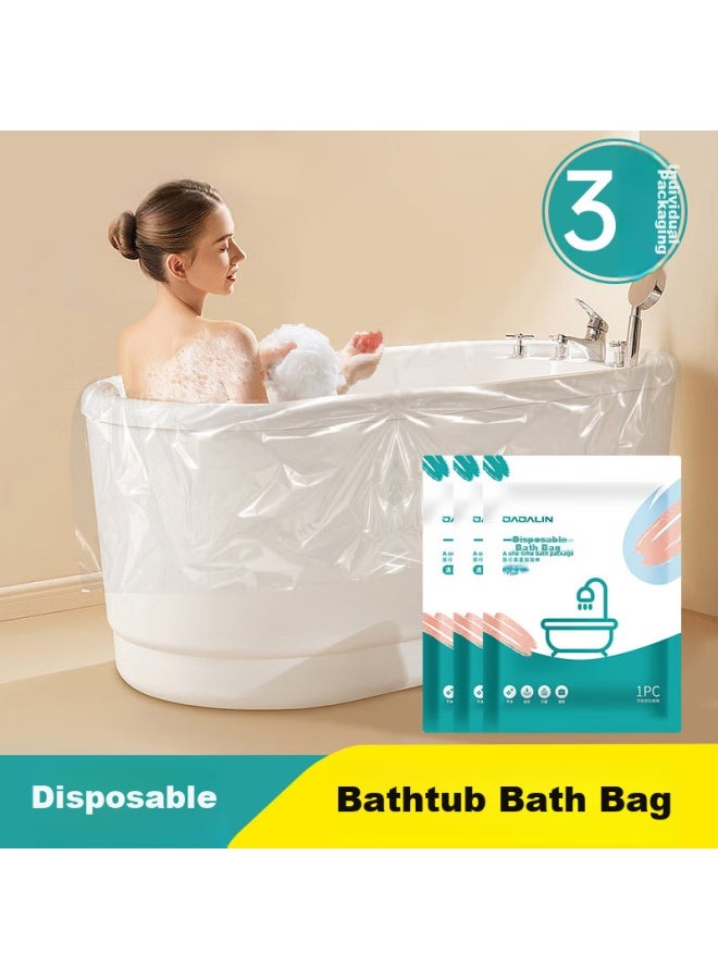 Jajalin Disposable Bath Sacks For Bathtub, Set Of 3, Hotel-grade Thick Bath Bags, Individually Wrapped, Enlarged Bath Tub Covers - Image 2