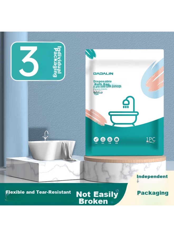 Jajalin Disposable Bath Sacks For Bathtub, Set Of 3, Hotel-grade Thick Bath Bags, Individually Wrapped, Enlarged Bath Tub Covers - Image 1