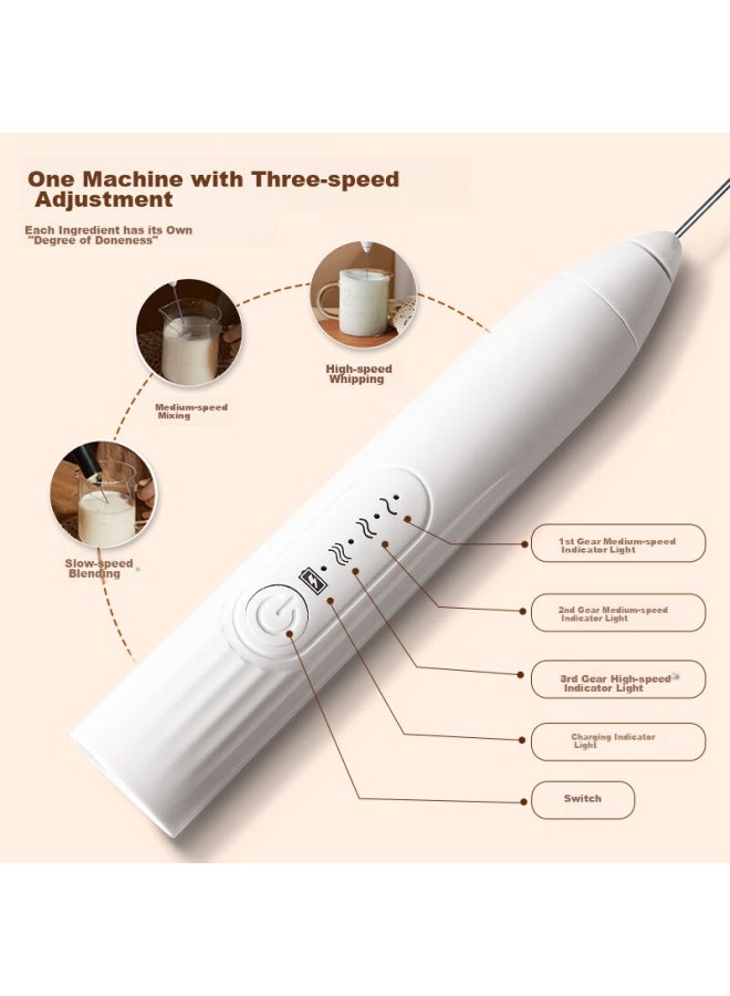 PAKCHOICE Pakchoice Electric Milk Frother, Coffee Foam Maker, Home Milk Frother, Handheld Whisk, Egg Beater  - Image 3
