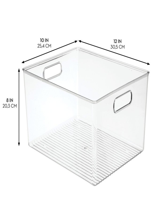 InterDesign iDesign Linus Multi-Purpose Storage Bin with Handles for Kitchen, Pantry, Cabinet, Nursery, Crafts - 12" x 10" x 8", Clear - Image 3