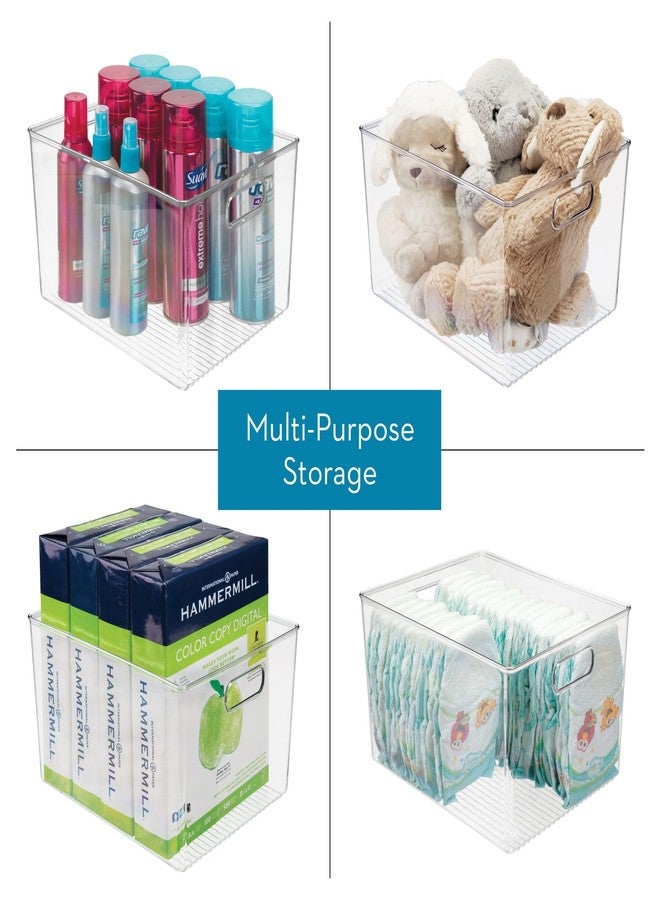 InterDesign iDesign Linus Multi-Purpose Storage Bin with Handles for Kitchen, Pantry, Cabinet, Nursery, Crafts - 12" x 10" x 8", Clear - Image 4