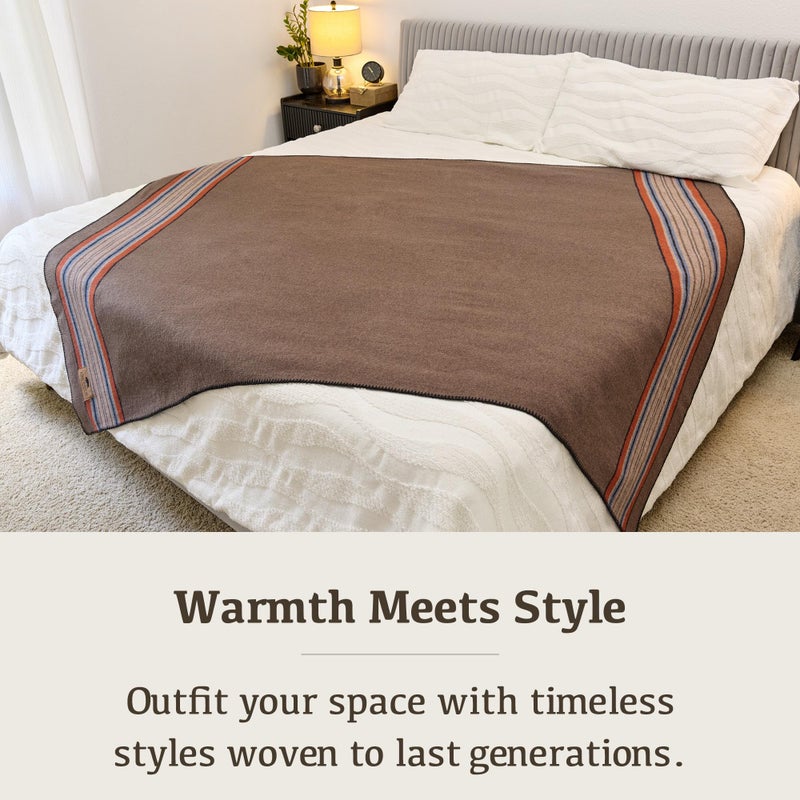 Chubbuck Authentic Chubbuck 100% Wool Blanket Camping (60" x 84") - Large Warm Blankets for Camping, Emergency, Outdoor Concerts and Home Use - Fire Retardant Blanket, Soft and Warm Blankets for Winter (Forest) - Image 5