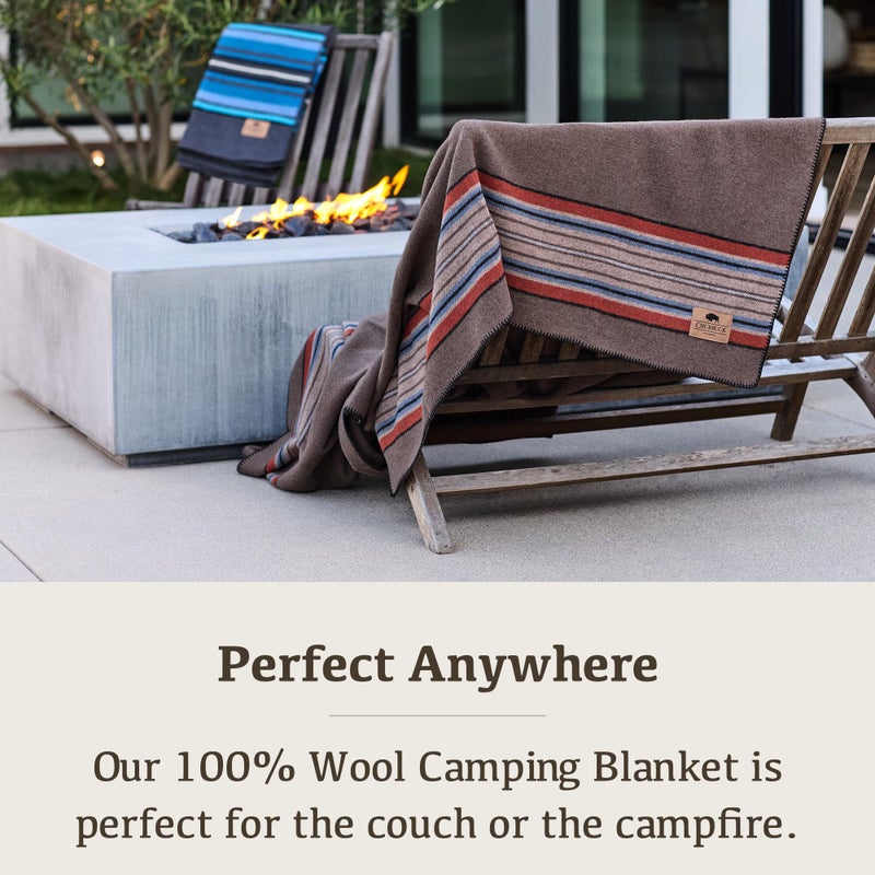Chubbuck Authentic Chubbuck 100% Wool Blanket Camping (60" x 84") - Large Warm Blankets for Camping, Emergency, Outdoor Concerts and Home Use - Fire Retardant Blanket, Soft and Warm Blankets for Winter (Forest) - Image 3