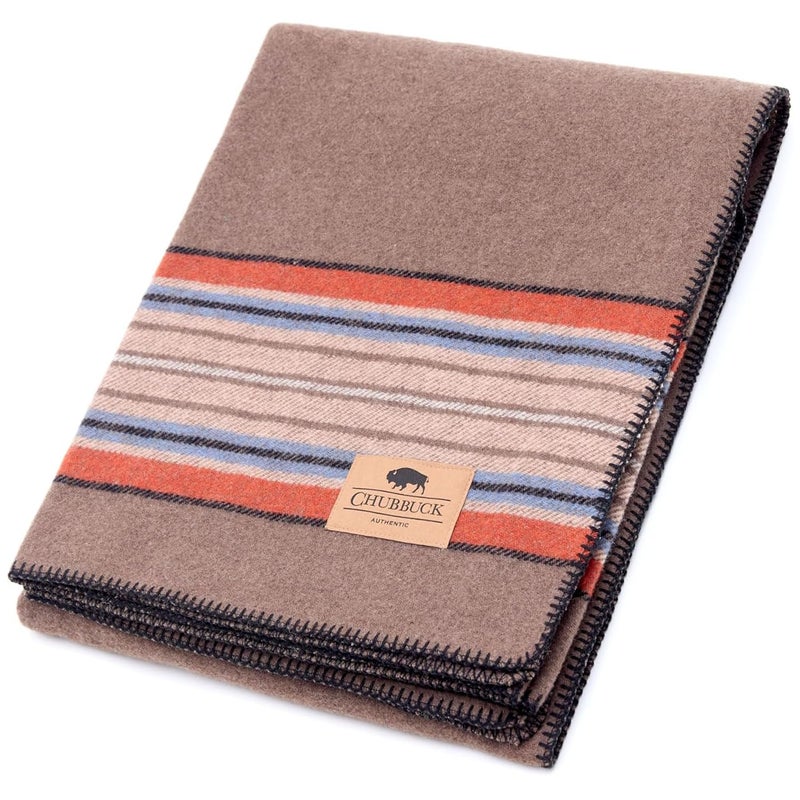 Chubbuck Authentic Chubbuck 100% Wool Blanket Camping (60" x 84") - Large Warm Blankets for Camping, Emergency, Outdoor Concerts and Home Use - Fire Retardant Blanket, Soft and Warm Blankets for Winter (Forest) - Image 1