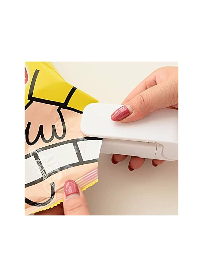 AMERTEER Mini Bag Sealer, Handheld Heat Vacuum Sealer, Portable Bag Resealer Machine For Plastic Bags Food Storage Snacks Freshness (2Xaa Batteries Included) - Image 3