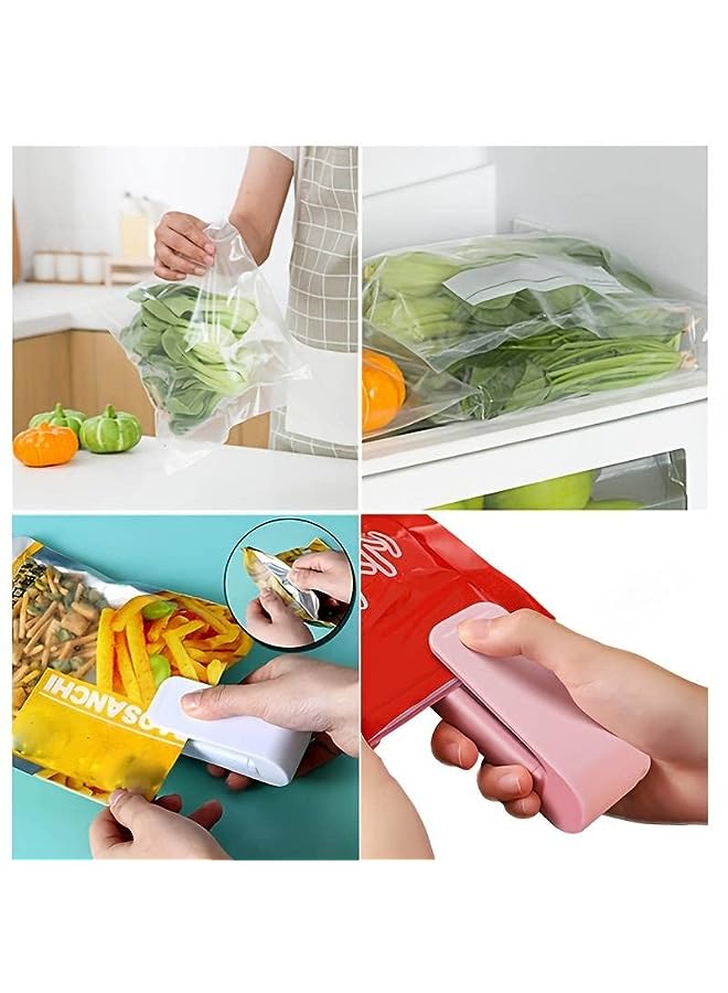 AMERTEER Mini Bag Sealer, Handheld Heat Vacuum Sealer, Portable Bag Resealer Machine For Plastic Bags Food Storage Snacks Freshness (2Xaa Batteries Included) - Image 5