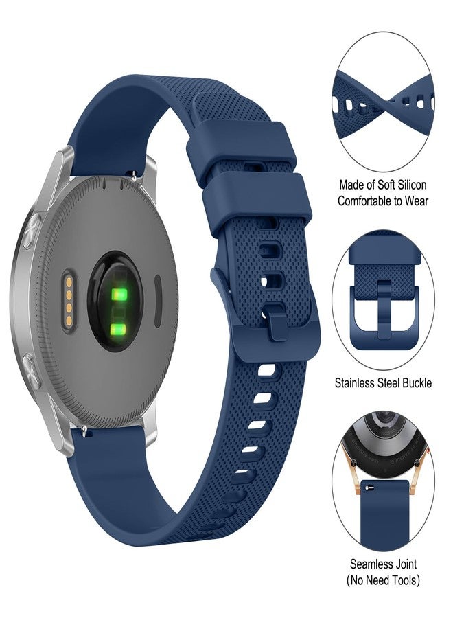 Mugust GloryFit Smart Watch Bands for GloryFit T80 T70 T60 T50 P99 P98 Smartwatch, Quick Release Silicone Replacement Band (Black+Navy Blue+Grey) - Image 2