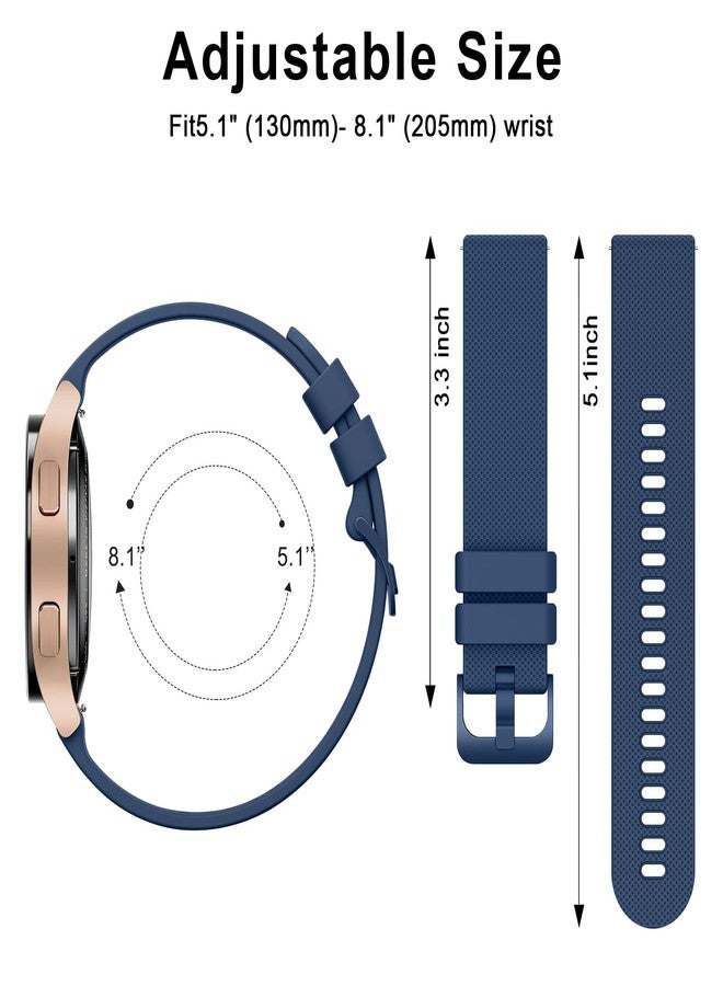 Mugust GloryFit Smart Watch Bands for GloryFit T80 T70 T60 T50 P99 P98 Smartwatch, Quick Release Silicone Replacement Band (Black+Navy Blue+Grey) - Image 5