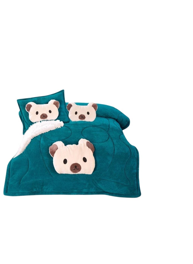 طقم لحاف فايبر قطيفة 8 قطع مقاس 180*240