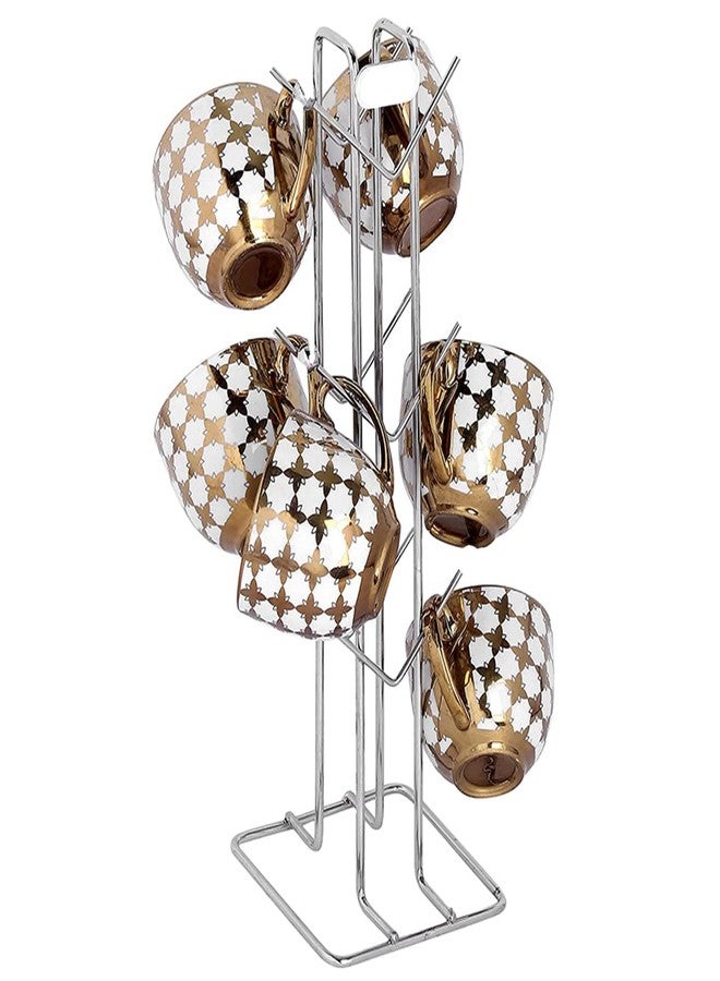 Oc9 Stainless Steel Cup Stand/Cup Holder & Plate Stand/Dish Rack & Hook Rail for Kitchen Rack - Image 3