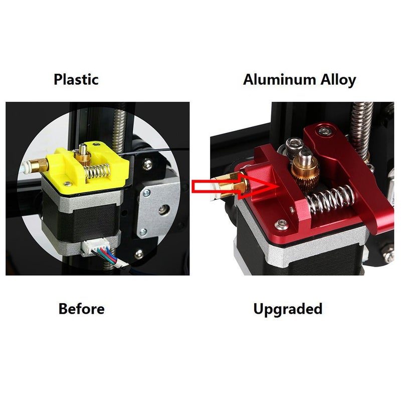 CHPOWER Creality Ender 3 Aluminum Extruder, Ender 3 Metal Extruder, Ender 3 Pro Extruder Upgrade MK8 Drive Feed Bowden Extruders for Ender-3 V2/ Ender-3 Pro/Ender-3 Max/CR-10/10S/ Ender 5/ ENDER5 Plus - Image 3