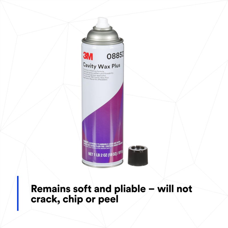 3M Cavity Wax Plus Aerosol Spray, 08852, 18 fl oz, Self-Healing, Corrosion Protection, Non-Hardening, Chipping, Peeling, Cracking - Image 5