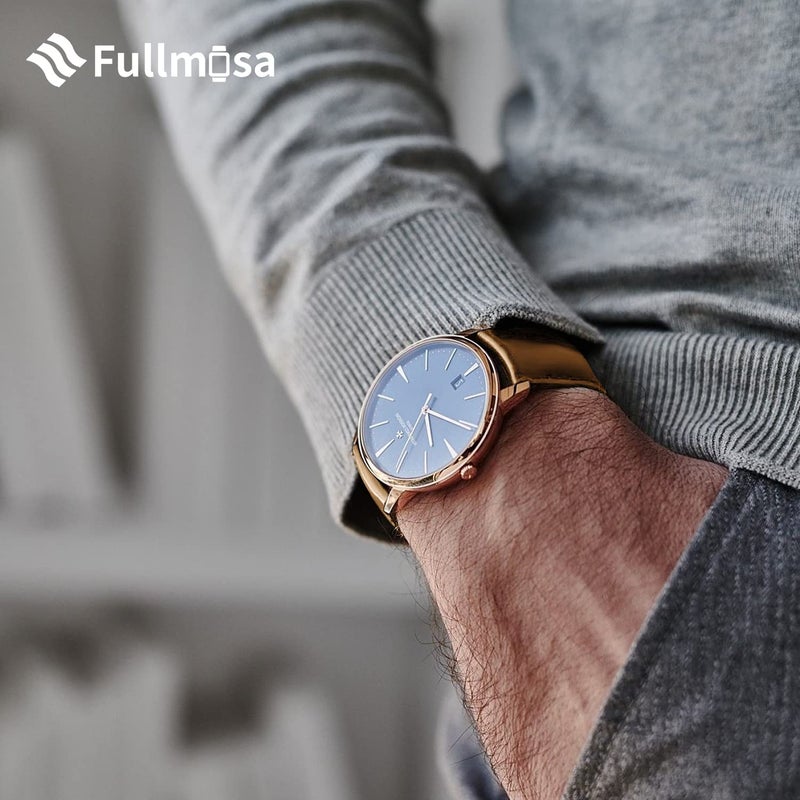 Fullmosa 12 Colors for Quick Release Leather Watch Band Fullmosa Axus Genuine Leather Watch StrapBrown22mm - Image 4