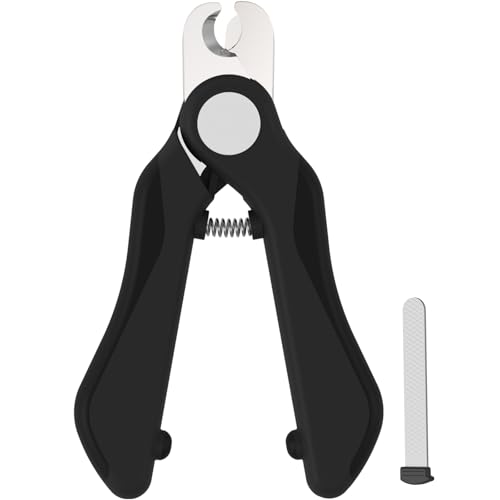 Swihauk Heavy Duty Dog Nail Clippers and Trimmers, Professional Pet Nail Clippers with Nail File for Dogs Cats Small Animal, Claw Clippers with Safety Guard to Prevent Over-Cutting, Black - Image 1