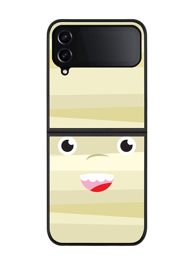 Stylizedd Rugged Black edge case for Samsung Galaxy Z Flip4 Slim fit Soft Case Flexible Rubber Edges Anti Drop TPU Gel Thin Cover - Cute Mummy - Image 1