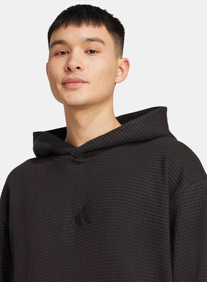 Adidas ALL SZN Waffle Knit Hoodie - Image 4