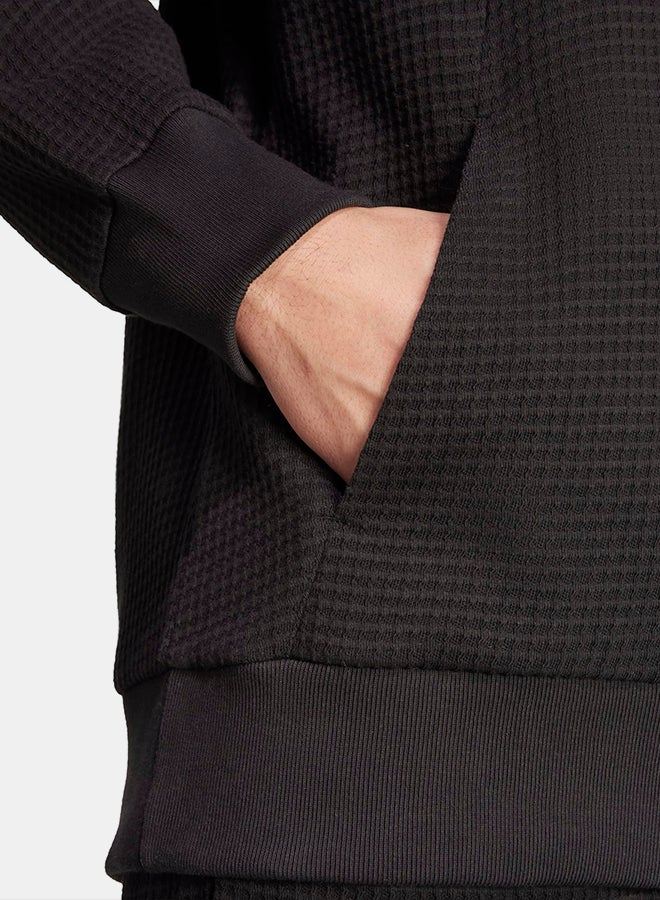 Adidas ALL SZN Waffle Knit Hoodie - Image 5