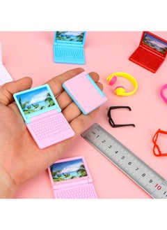 TBoxBo 30 Pcs Doll Dollhouse Accessories 1/12 Scale Dollhouse Phone Laptop Computer Headset Glasses Miniature Simulator Accessories Mini Scene Simulation Miniatures Playset  - Image 3