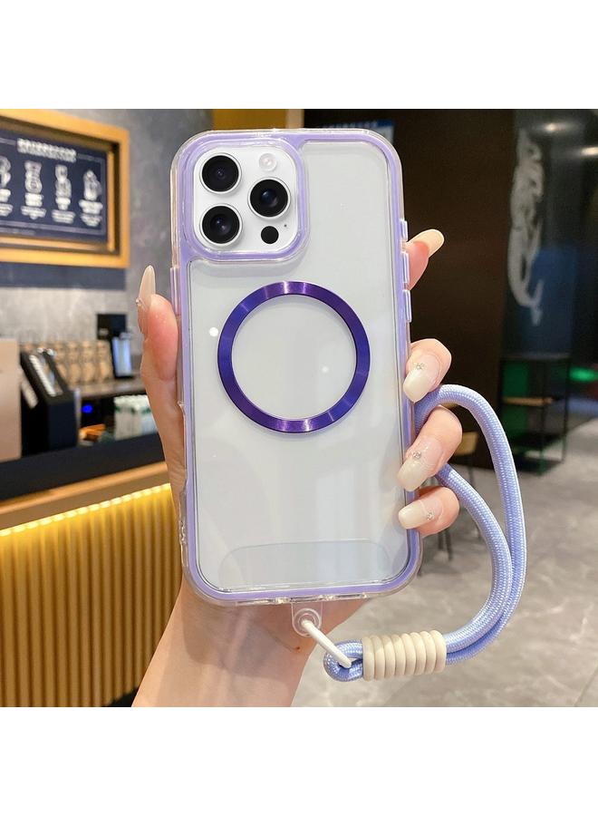 إيروريكس جراب لهاتف iPhone 15 Pro Max Airbag 3 في 1 CD Texture MagSafe جراب هاتف مع حزام - Image 1