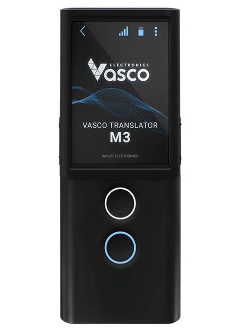 Vasco Translator M3 Portable Two-Way Language Interpreter Black Pearl