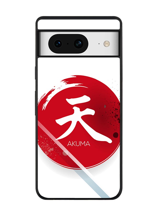 Stylizedd Rugged Black Edge case for Google Pixel 8, Custom Slim fit Flexible Anti Drop Thin Phone Case Cover - I Am Akuma - Image 1