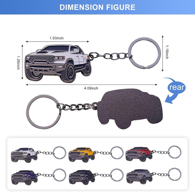 SINLAKUA Dodge RAM 1500 TRX Keychain - Hydro Blue - Image 2