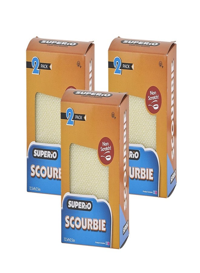 Superio Nylon Cleaning Pad, Dish Scrubbers, Multi Surface Scratch- Free Scour Sponge for Stainless Steel, Copper cookware, China, Dishes and plasticware (6) - Image 2