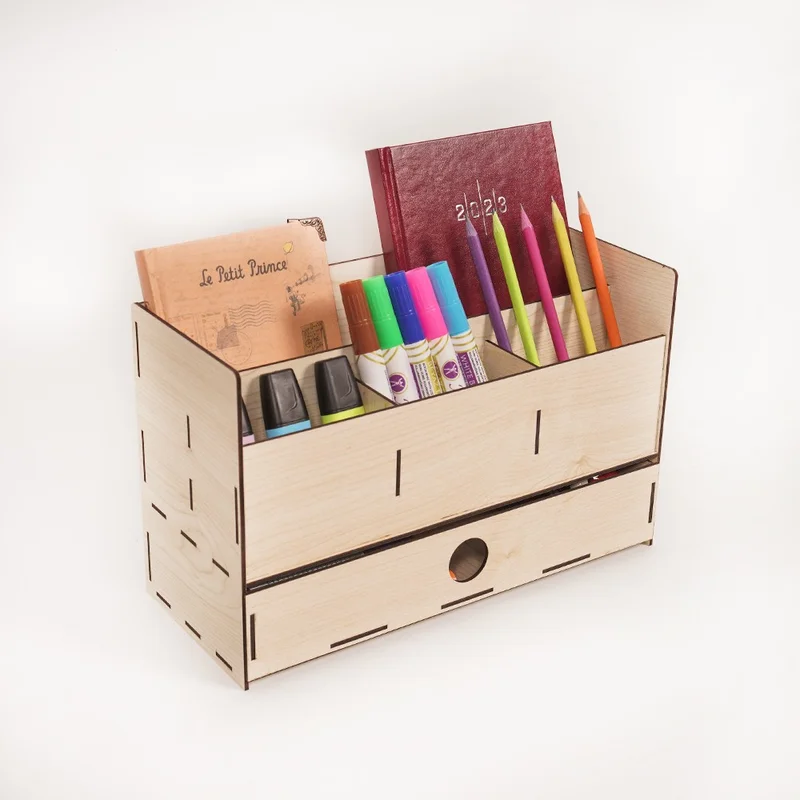 Notpa 3-Compartment Desktop Organizer with Drawers Document Shelf File Organizer AKÇA-ORG11
