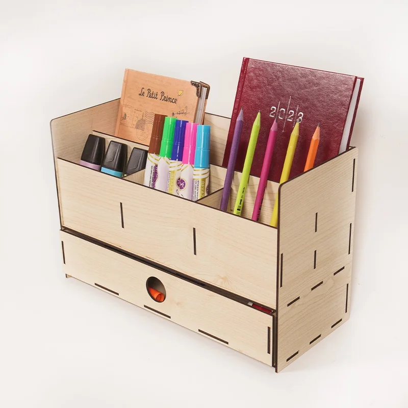 Notpa 3-Compartment Desktop Organizer with Drawers Document Shelf File Organizer AKÇA-ORG11