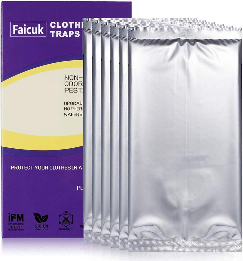 Faicuk 12-Pack Clothes Moth Traps with Pheromone Attractant for Closet and Carpet - Image 5
