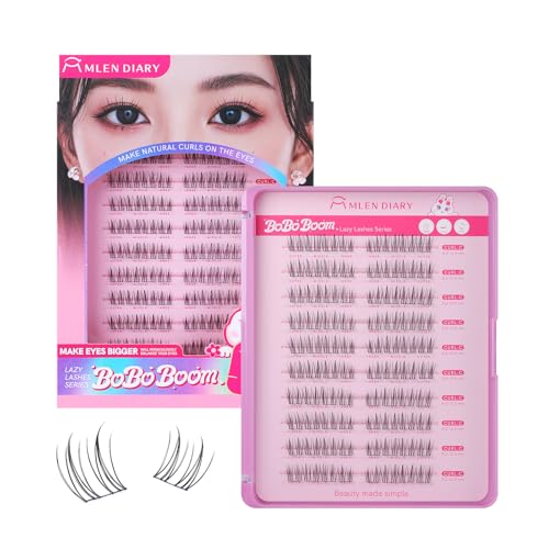 MLEN DIARY Lash Clusters 80PCS Natural Eyelash Clusters C Curl Wispy DIY Eyelash Extensions 85125mm Soft Light Eyelash Clusters Korean Manga Style - Image 1
