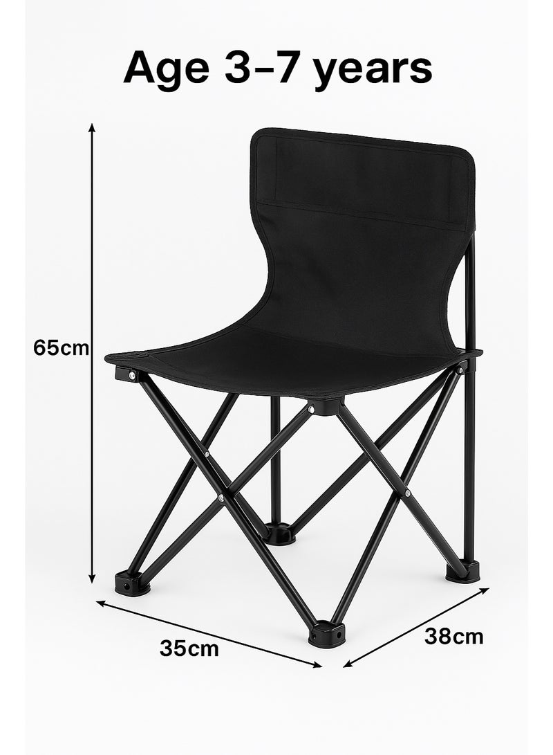 GO2CAMPS Portable Kids Camping Chair with Carry Bag – Foldable Outdoor Child Camping Chair for Boys & Girls Ages 3 to 7 – Lightweight, Durable, Easy to Carry – Compact Size [ 63cm Height x 35cm Width x 35cm Depth ] – Random Fun Designs for Camping, Picnic, Travel & Beach - Image 2