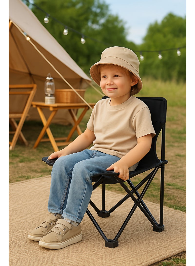 GO2CAMPS Portable Kids Camping Chair with Carry Bag – Foldable Outdoor Child Camping Chair for Boys & Girls Ages 3 to 7 – Lightweight, Durable, Easy to Carry – Compact Size [ 63cm Height x 35cm Width x 35cm Depth ] – Random Fun Designs for Camping, Picnic, Travel & Beach - Image 1