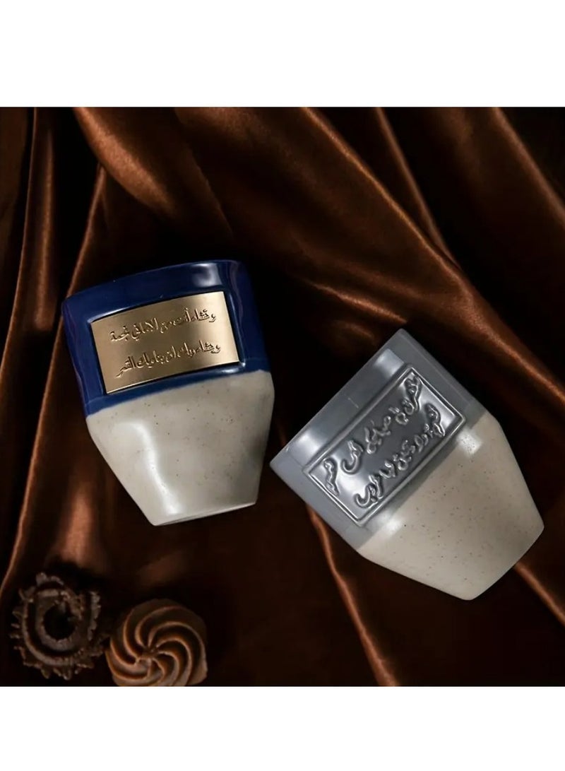 general Middle Eastern-Inspired Ceramic Coffee Cup with Copper Accent - Insulated, Reusable, Perfect for Home & Holiday Gifts - Image 5