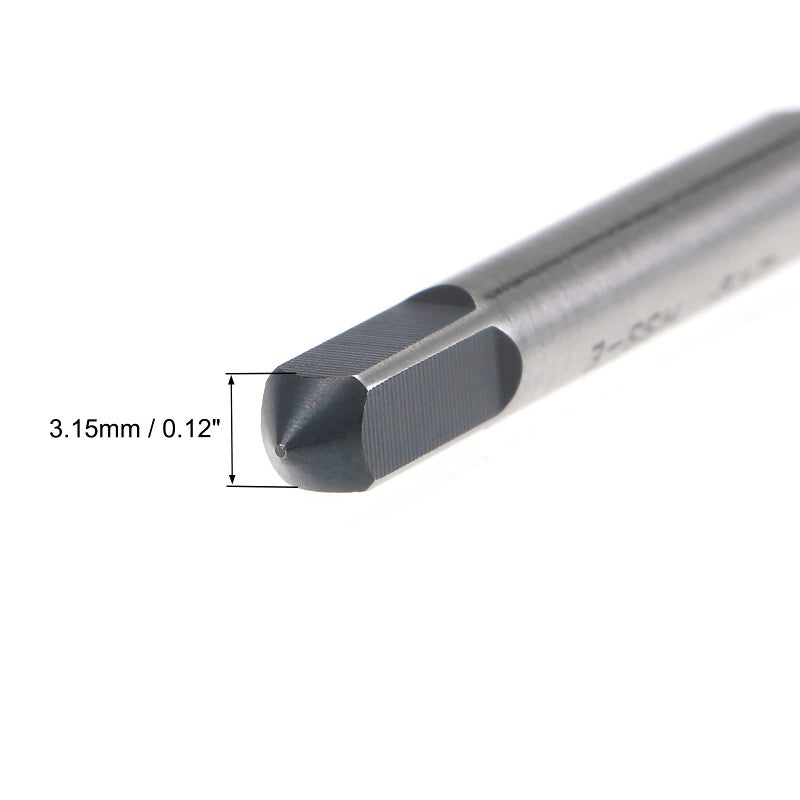 uxcell M3 x 0.5 Spiral Flute Thread Tap, Metric Machine Threading Tap HSS Nitriding Coated, Round Shank with Square End, H2 Tolerance, 2pcs - Image 4