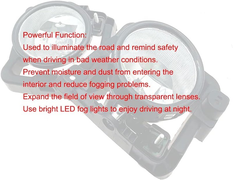 Merlibugo LED Fog Driving Light Lamp for 2009-2010 Acura TSX - Clear Lens with Bulbs - Image 3