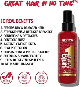 Revlon Professional بلسم الشعر الاحترافي من ريفلون يونيك وان النباتي للعناية بالشعر لمظهر لامع والتحكم في التجاعيد هدايا للنساء والرجال 150 مل إصدار الاحتفال لجميع أنواع الشعر - Image 2