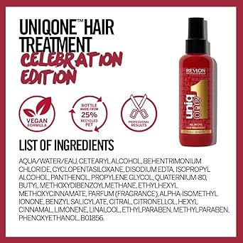 Revlon Professional بلسم الشعر الاحترافي من ريفلون يونيك وان النباتي للعناية بالشعر لمظهر لامع والتحكم في التجاعيد هدايا للنساء والرجال 150 مل إصدار الاحتفال لجميع أنواع الشعر - Image 5