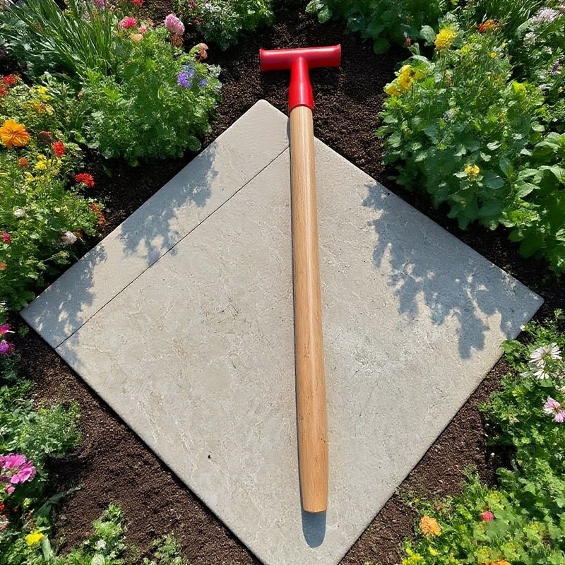 Type T Wooden Handle Garden Shovel 29.92 Inch Solid Wood Spade for Irrigation and Agricultural Use - Image 5