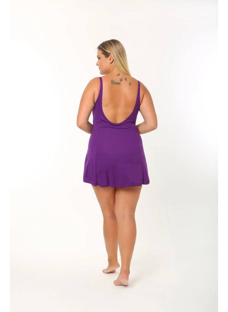 Swana Plus Size Swimsuit with Shorts and Skirt  - Image 3