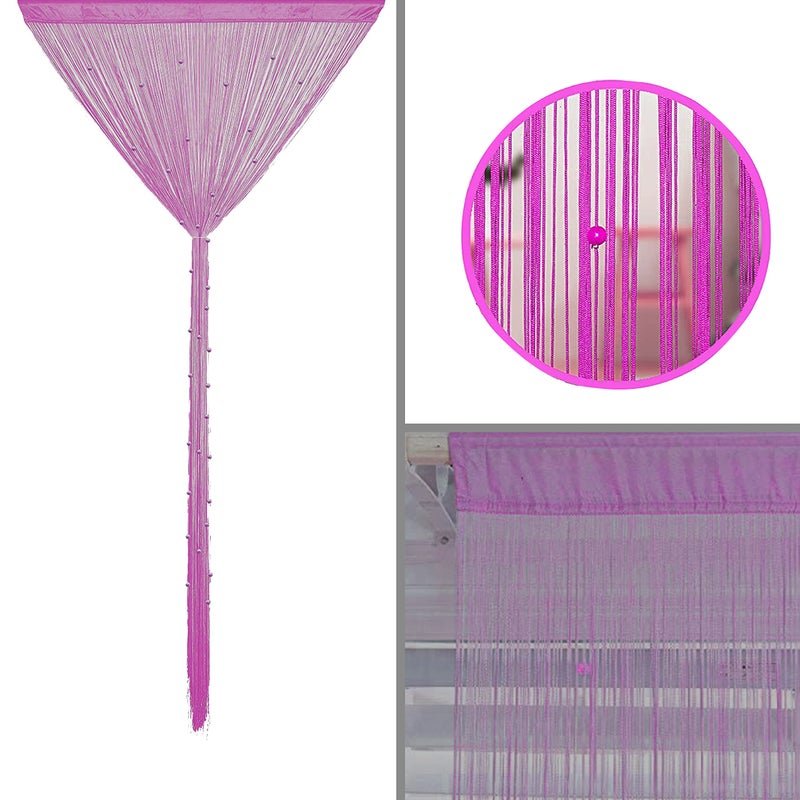 HSYLYM Beaded Doorway Curtain Door Beads Dense String Curtains Fringe Hippie Perfect for Wall Hanging Decor Room Divider Privacy Doors Window Closet Doorways Decorations (100x280cm Rose) - Image 4